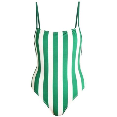 Solid Striped The Chelsea Swimsuit 205 Liked On Polyvore Featuring