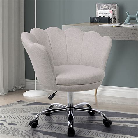Add style and function to your office with the all in one office chair. enyopro Linen Shell Chair, Upholstered Desk Chair for Home Office, Swivel Task Chair with Castor ...
