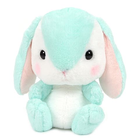 Amuse Bunny Plushie Cute Stuffed Animal Toy Green White Big Size