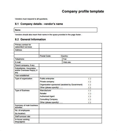 Now is the era of extreme competition and everyone is. 6+ Business Profile Samples - PDF | Sample Templates