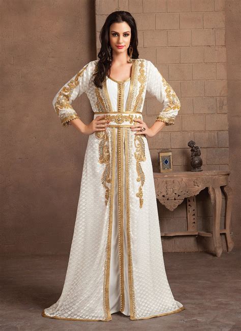 Off White Color Handmade Moroccan Style Kaftan For Women Etsy