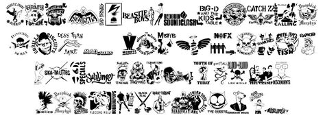 Stencil Punks Band Logos Schriftart Zum Kostenlosen Download