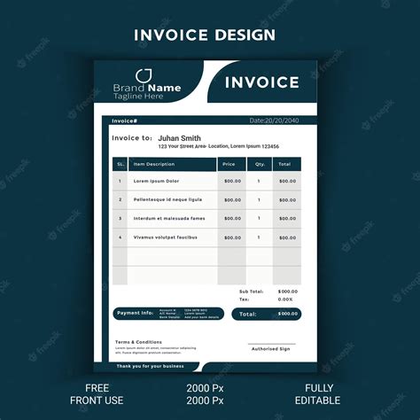 Premium Vector Business Invoice Template And Quotation Invoice
