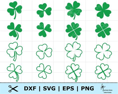 Shamrock Svg Cricut Cut Files Silhouette Files Bundle Set Etsy