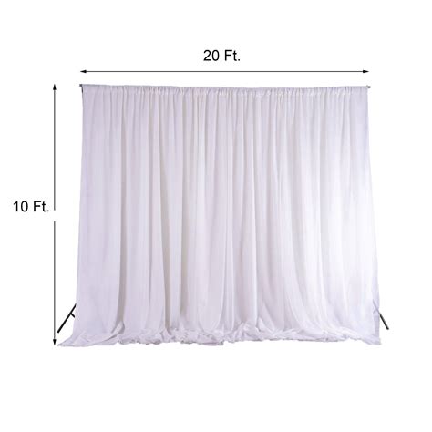 Balsacircle 20 Ft X 10 Ft Fabric Backdrop Curtain Wedding Party