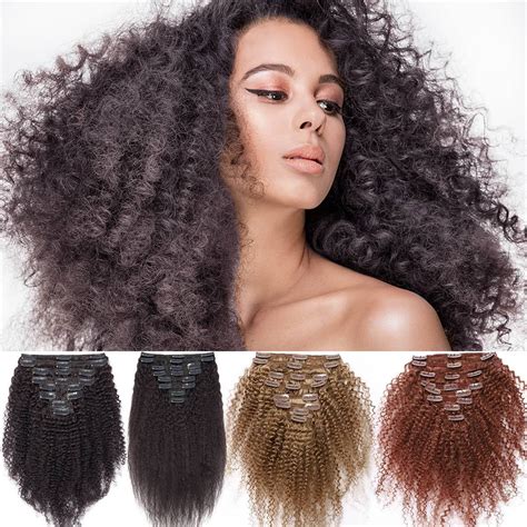 sego kinky curly clip in real hair extensions human hair for women afro 3b 3c natural hair clip