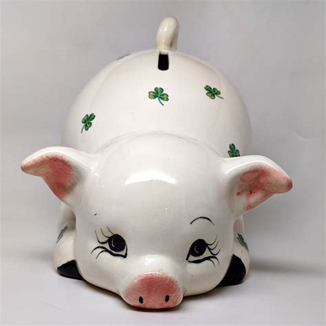 Large Shamrock Piggy Bank Irish And Such