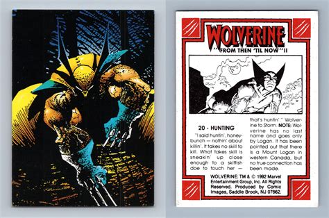 Hunting 20 Wolverine From Then Til Now Ii 1992 Comic Images Trading Card
