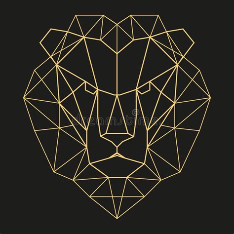 Geometric Lion Head Stock Illustration Illustration Of Head 69905468