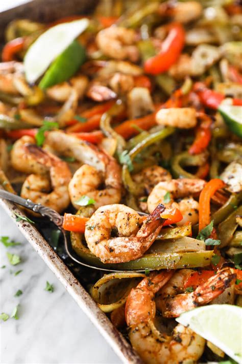 Aug 02, 2020 · this cajun shrimp and sausage skillet is made with flavor andouille sausage, protein packed shrimp, and crisp bell peppers. Sheet Pan Shrimp Fajitas (Paleo, Whole30 + Keto) | The ...