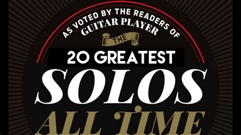 The Greatest Guitar Solos Of All Time Guitarplayer