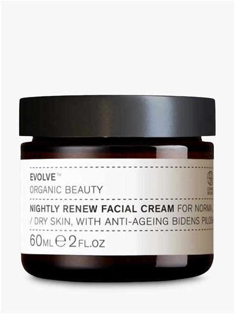 Evolve Organic Beauty Nightly Renew Facial Cream 60ml At John Lewis