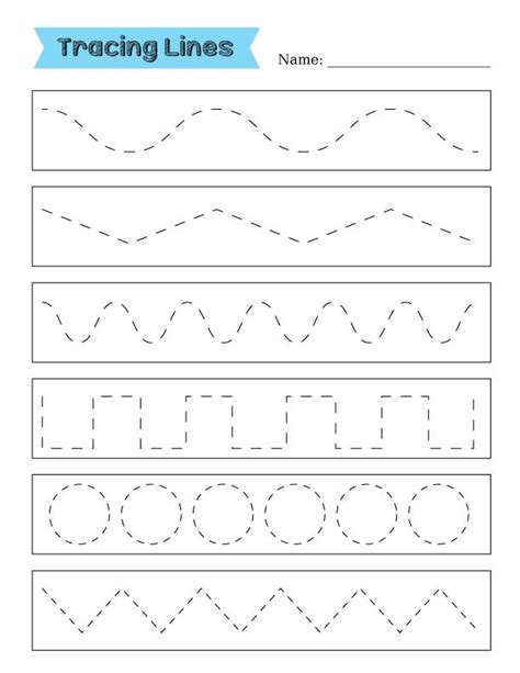 Dotted Straight Lines For Writing Practice Free Kindergarten