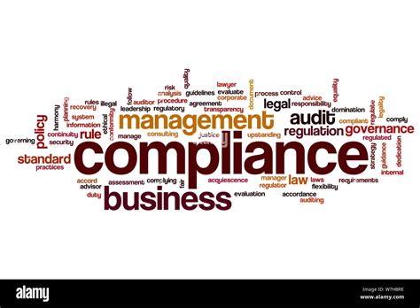 Compliance Word Cloud Concept Stock Photo Alamy