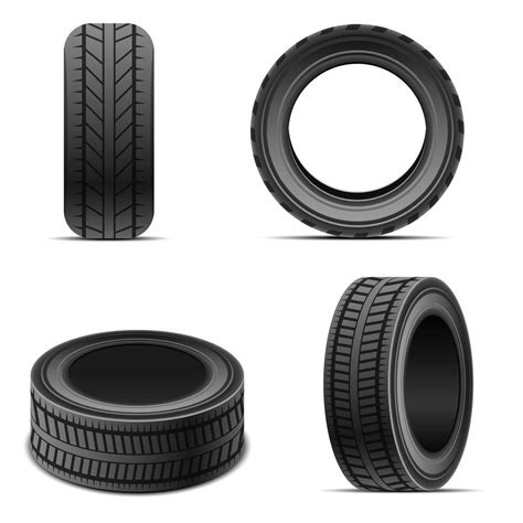 Car Tires Isolated 1269694 Vector Art At Vecteezy