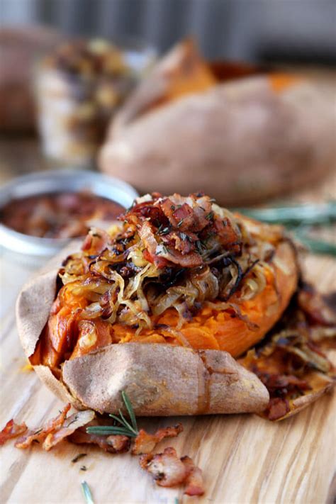 Do you or someone you know suffer from diabetes? Loaded Baked Sweet Potato Recipe | Pickled Plum | Easy ...