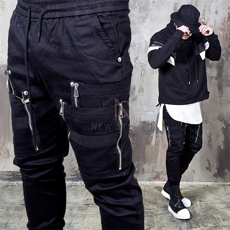 Bottoms Sold Out Double Zipper Bending Jogger Pants