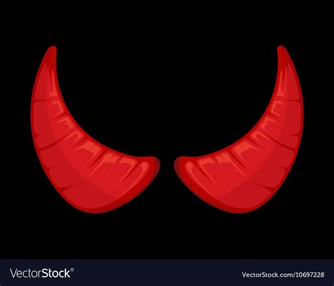 Red Devil Horns Royalty Free Vector Image Vectorstock
