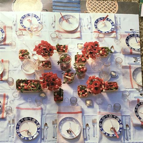Martha Stewart Bastille Day Picnic Simple 4th Of July Table Setting