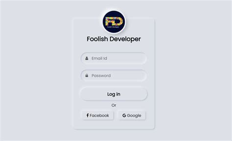 Neumorphism Login Form Ui Design Using Html And Css