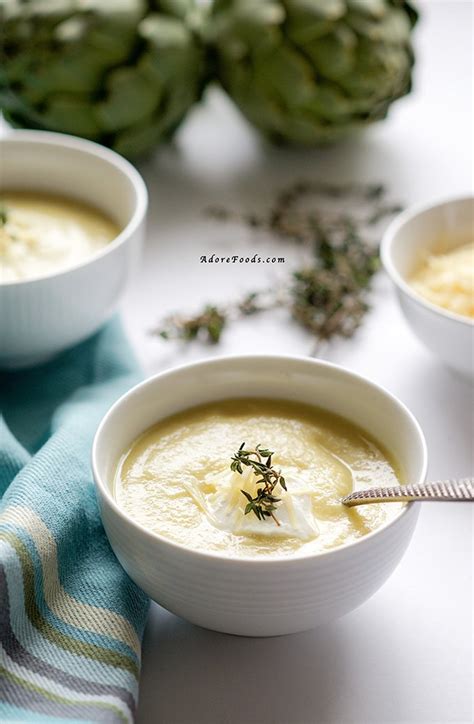 Creamy Artichoke Soup With Parmesan And Sour Cream Adore Foods