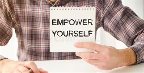 Card With Text Empower Yourself On Hand You Can Use In Business