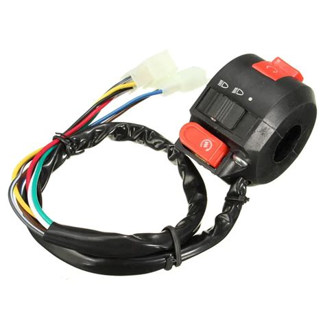 left start kill on off switch for chinese atv quad with 22mm handlebar 8 wires