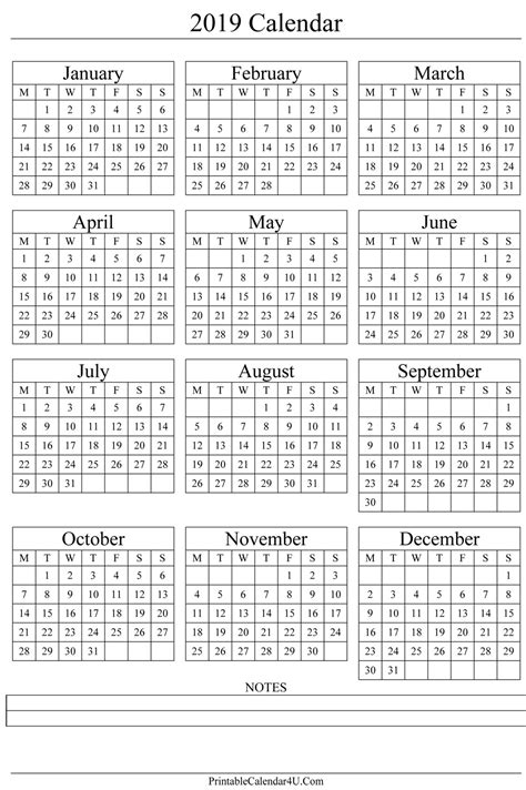 Fresh 2 Year Calendar 2019 And 2019 Printable Free Printable Calendar
