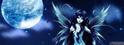 Anime Butterfly Girl Facebook Cover