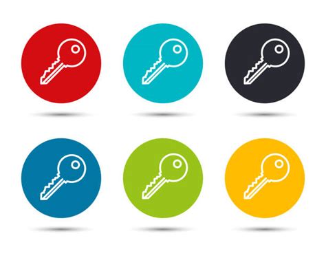 Answer Key Icon On White Round Vector Button Illustrations Royalty
