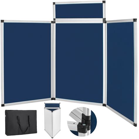 54 X 30 3 Panel Tabletop Display Presentation Board Exhibition Black