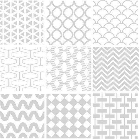 Seamless Geometric White Pattern Free Vector In Adobe Illustrator Ai