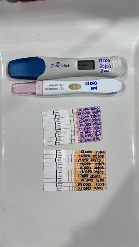 Line Progression 12 21 Dpo Easy Home Clear Blue Digital Frer