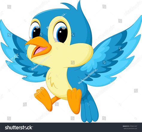 Cute Blue Bird Cartoon Ad Spon Bluecutecartoonbird Cartoon