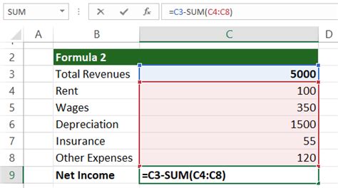 How To Use Subtraction Formula In Excel Examples