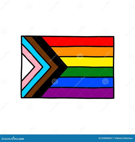 New Progress Pride Flag The Progress Pride Flag Is Getting An Intersex Cartoon Vector