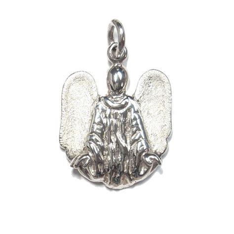 Guardian Angel Pendant Sterling Silver Modern Religious Etsy