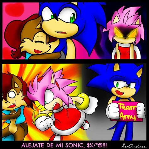amy rose and hates her sally acorn sonic fight amy rose dibujos bonitos sonic para colorear