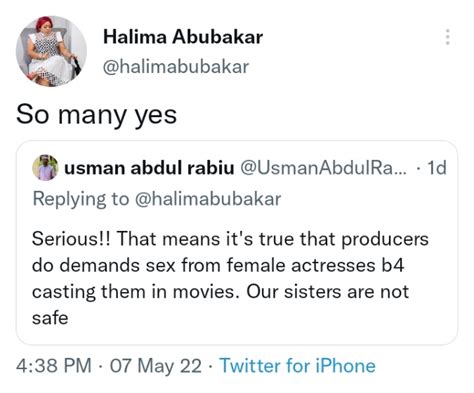 a lot of producers demand sex for roles in nollywood actress halima abubakar rants