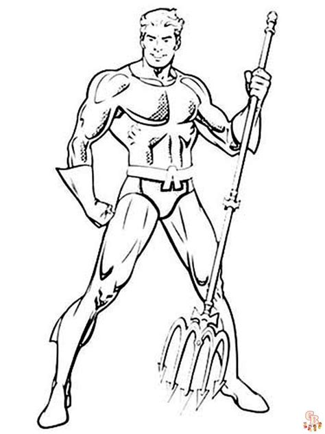 Безкоштовна Aquaman Розмальовки для дітей Gbcoloring