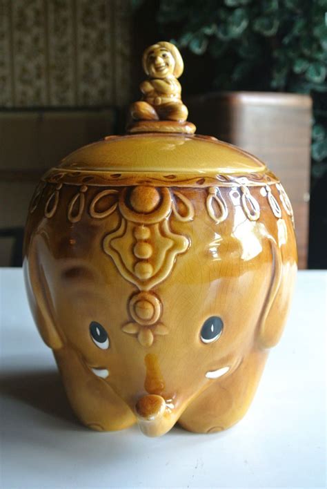 Ceramic Elephant Cookie Jar Reserved Cookie Jar Vintage Ceramic Baby