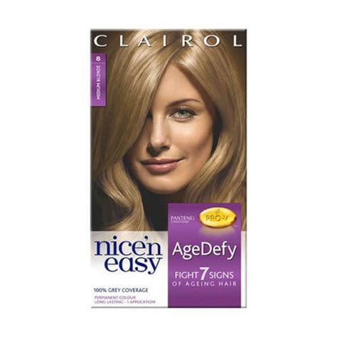 Buy Clairol Age Defy 8 Medium Blonde Hair Dye 1 Chemist Direct