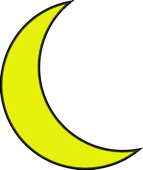 Isolated Yellow Half Moon Icon 25028598 Vector Art At Vecteezy