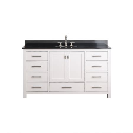 Wide selection of hardware styles and finishes are free with your vanity order. 60 Inch Single Sink Bathroom Vanity with Choice of Top UVACMODEROV60WTA60