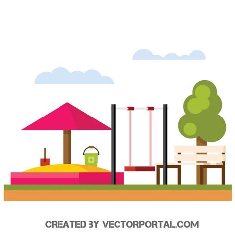 Playground Royalty Free Stock Vector Clip Art