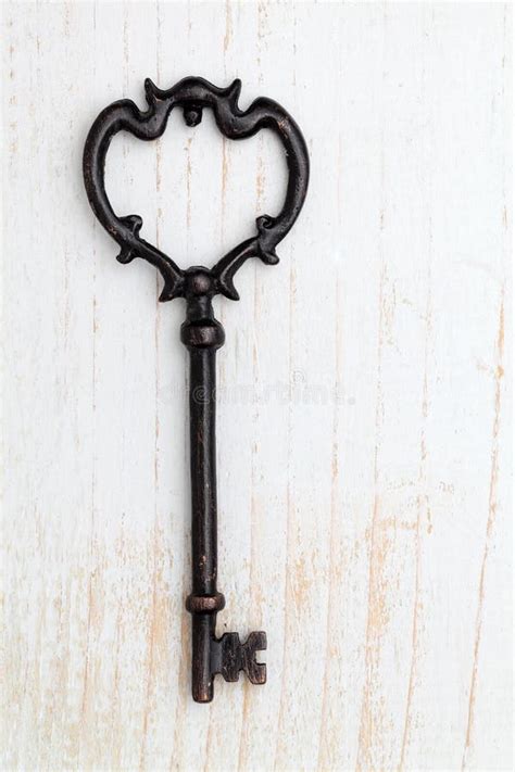 Antique Key On Wood Background Stock Image Image Of Estate Design