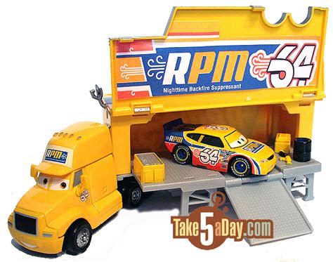 Take Five A Day Blog Archive Mattel Disney Pixar Diecast Cars Free Hauler Graphics Take