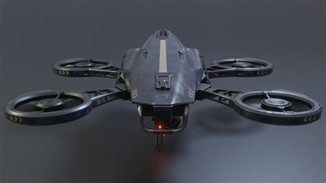 3d Model Animated Sci Fi Drone Cgtrader