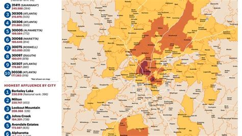 Atlanta Map By Zip Code Tourist Map Of English