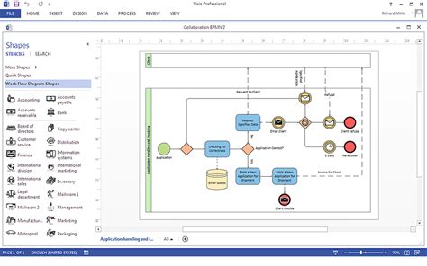How To Create A Ms Visio Business Process Diagram Basic Flowchart
